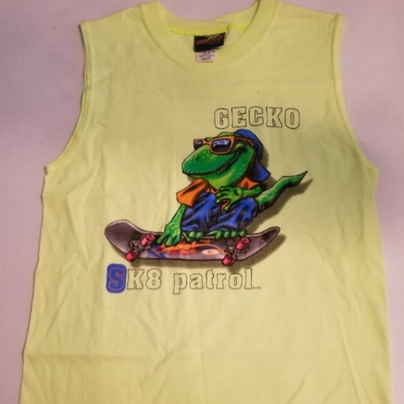 SALE!!! NEW Gecko Hawaii Muscle Shirt YOUTH Medium - Picture 1 of 3